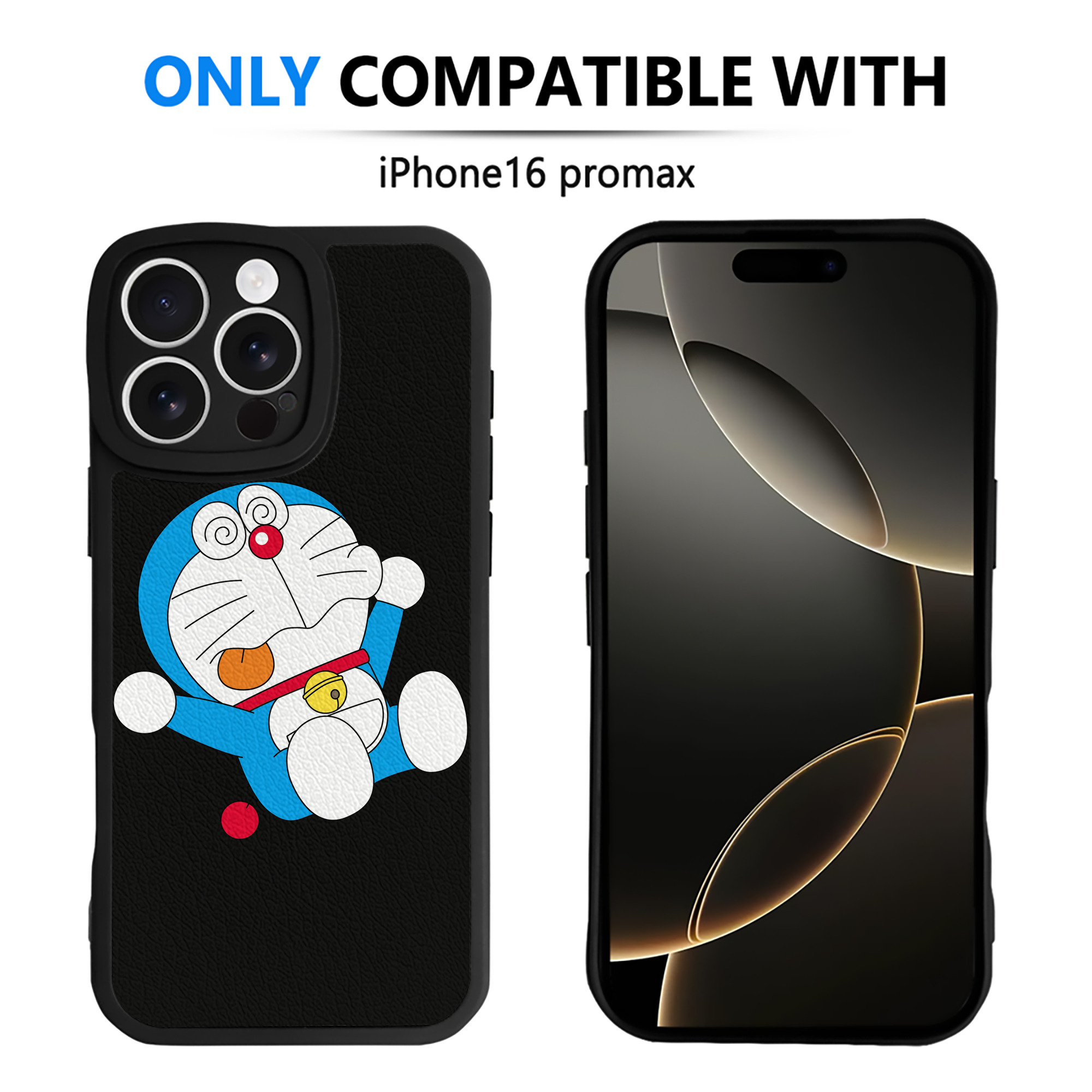 （画像用） ドラえもん Doraemon 【iPhone 16シリーズ対応】シリコンスマホケース（レザー調） 材質：シリコン